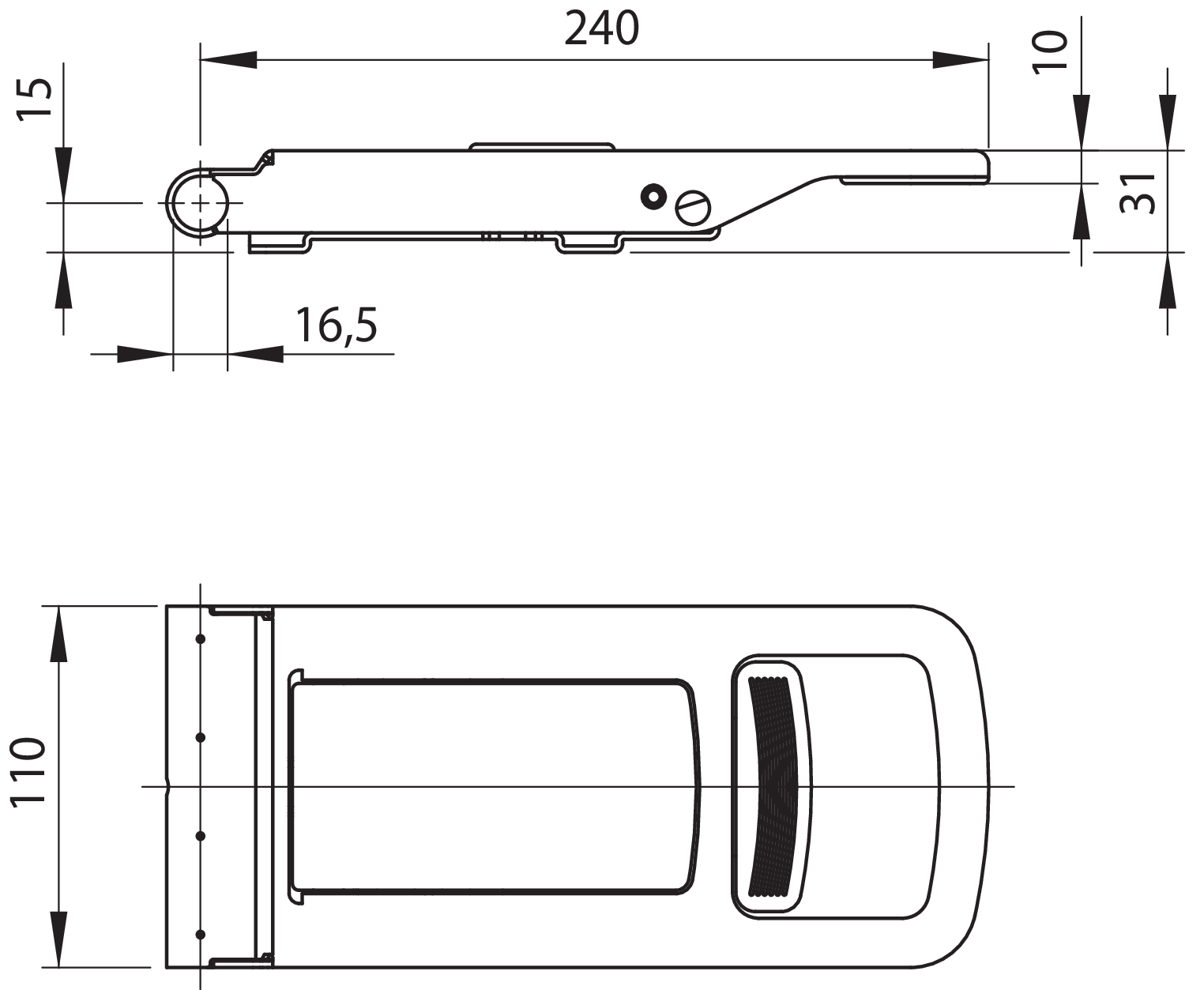 Aufb.Verschlußteil o.Schließzyl. 890.16