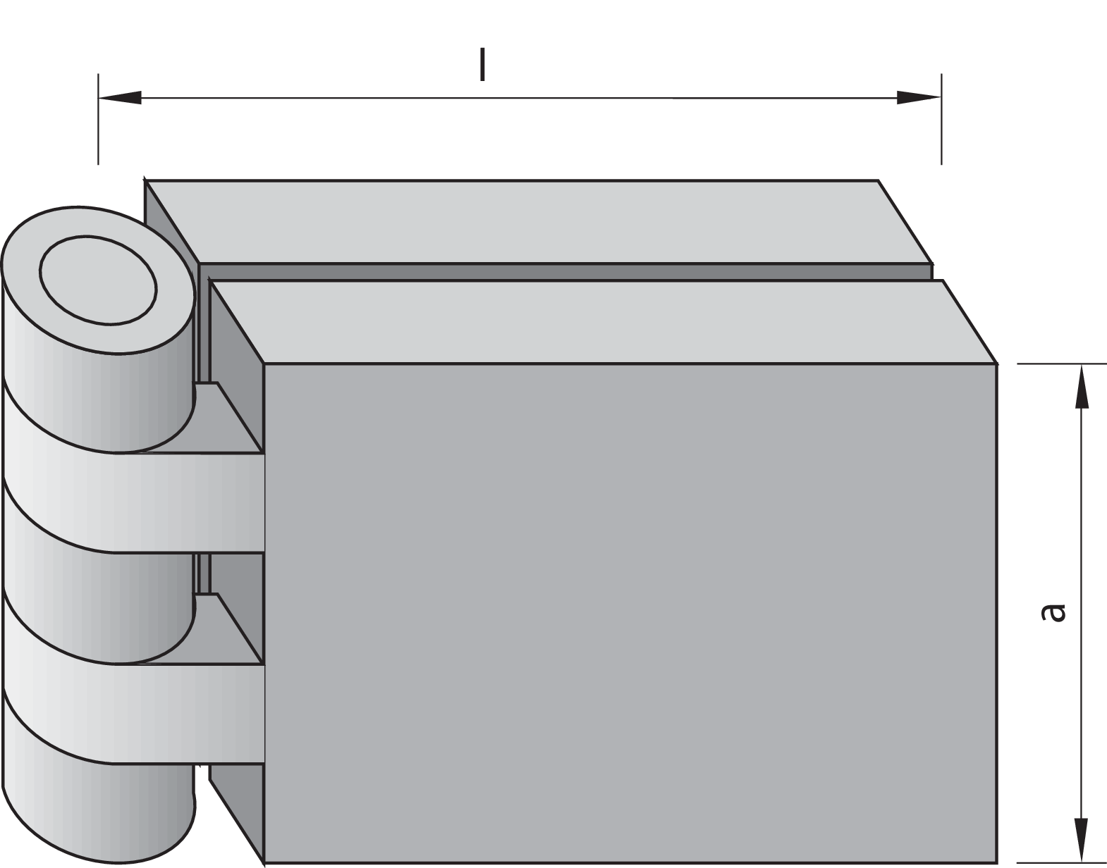 Gerade Türscharniere