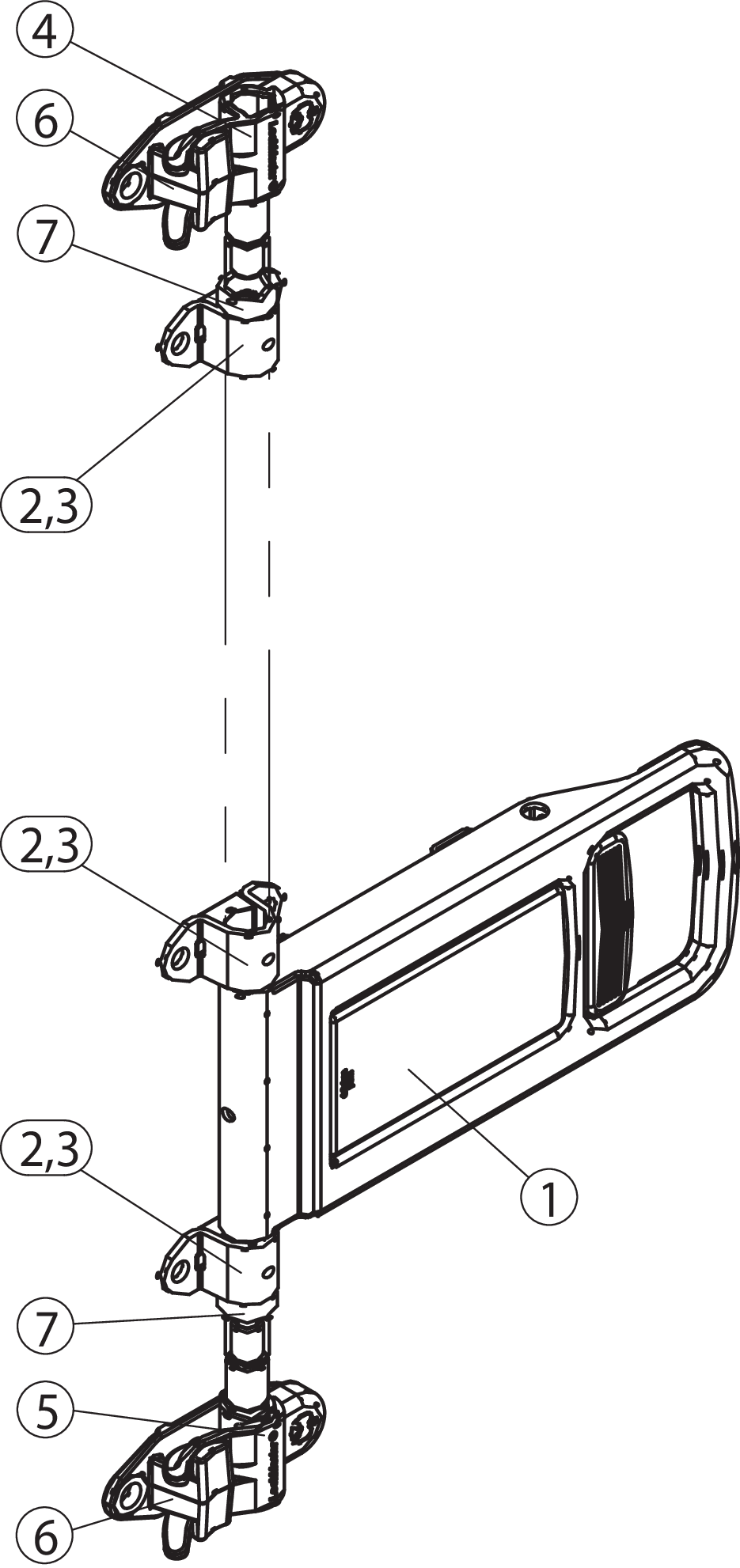 Aufbau-Drehstangenverschluss 890.16