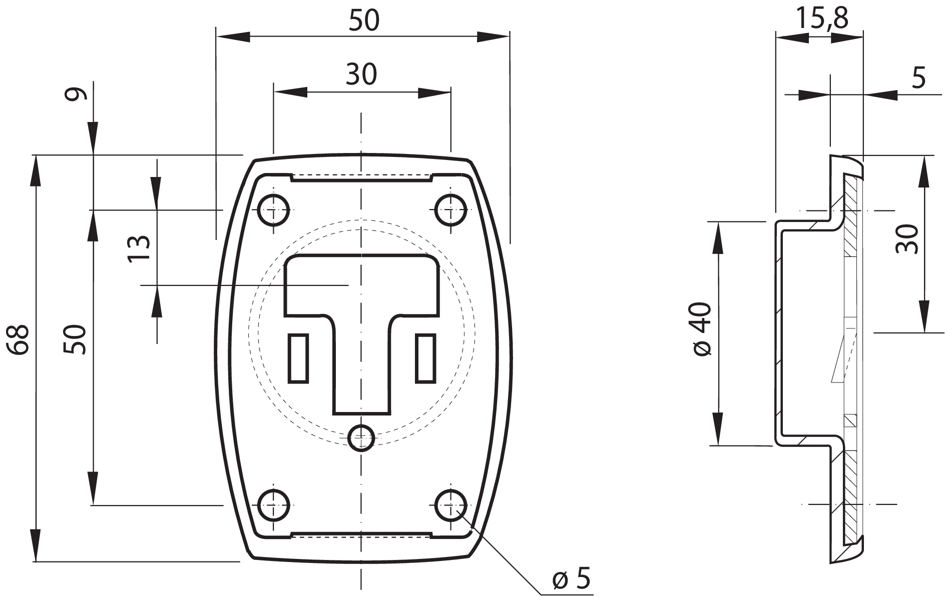 Halteteil (Aufbau / Einbau)