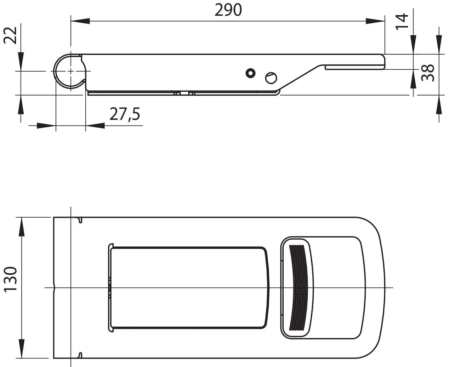 Aufb.Verschlußteil o.Schließzyl. 890.27